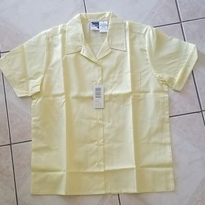 Yellow short sleeve Button school uniform shirt